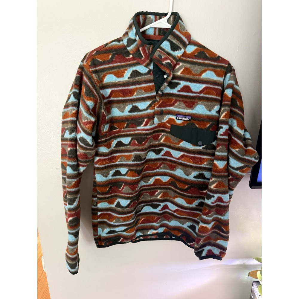 Patagonia Synchilla Snap-T Fleece Pullover Mens Large Geometric Southwestern XS